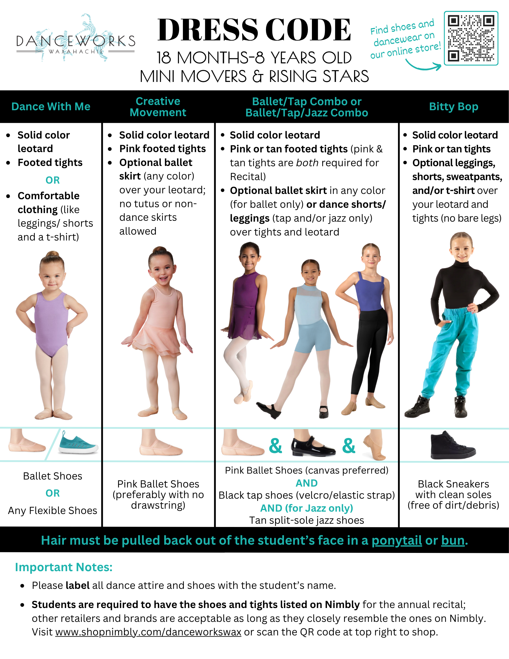 Dress Code | Danceworks Dance Studio